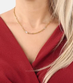 NOELANI Ketting met hanger voor dames, 925 Sterling zilver, zirkonia synth. gold New