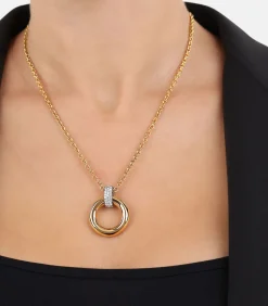 JOOP! Ketting met hanger voor dames, roestvrij staal, zirkonia synth. gold Online