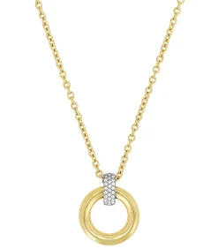 JOOP! Ketting met hanger voor dames, roestvrij staal, zirkonia synth. gold Online