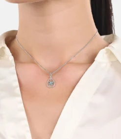 Amor Ketting met hanger voor dames, 925 Sterling zilver, zirkonia synth. | bloem silver Best