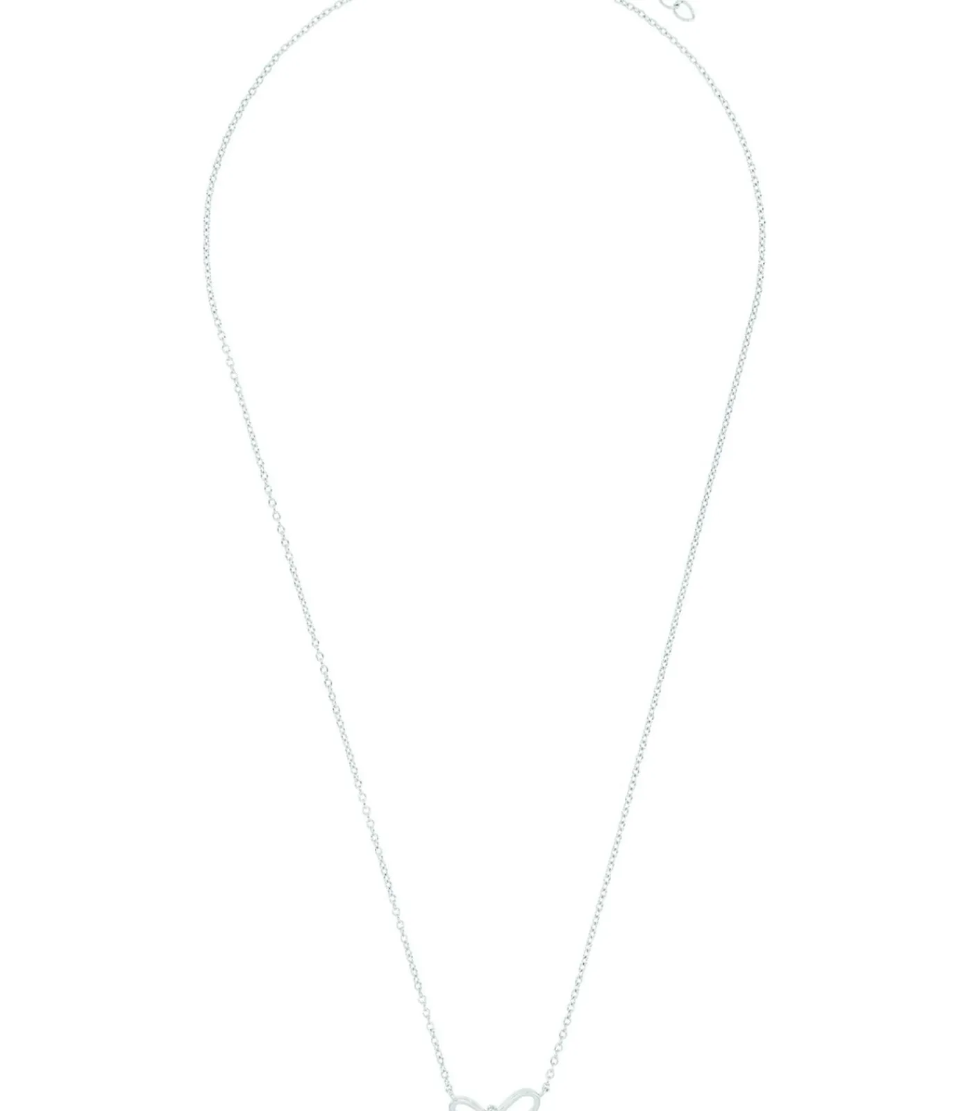 Amor Ketting met hanger voor dames, 925 Sterling zilver, zirkonia synth. | Lus silver
