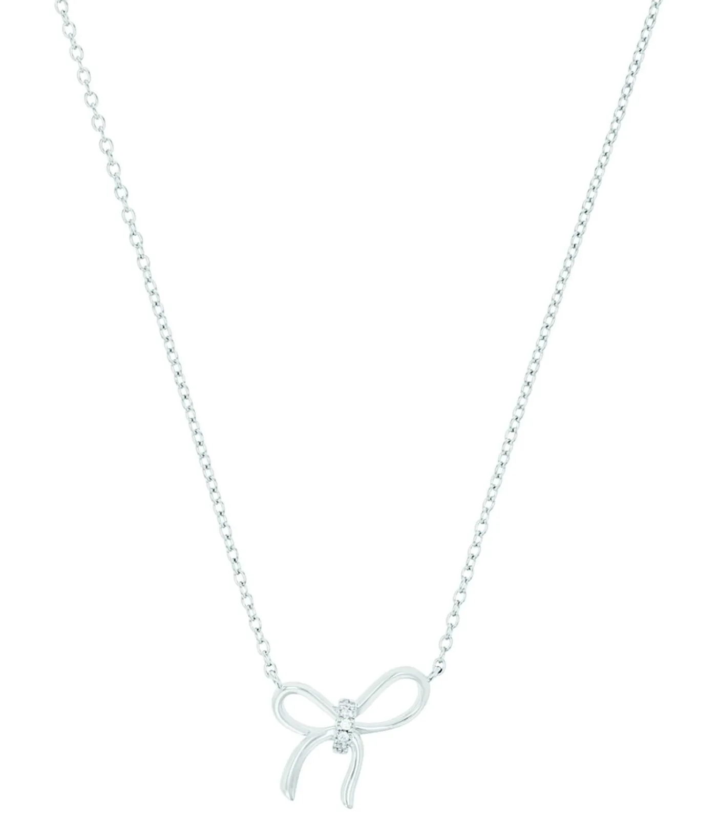 Amor Ketting met hanger voor dames, 925 Sterling zilver, zirkonia synth. | Lus silver