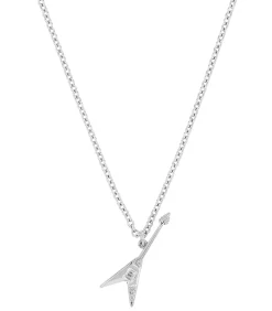 Amor Ketting met hanger voor dames en heren, unisex, 925 sterling zilver | gitaar silver