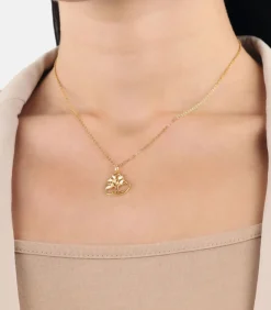 Amor Ketting met hanger voor dames, 925 Sterling zilver, zirkonia synth., edelsteen synth. | Levensboom gold