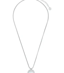 JOOP! Ketting met hanger voor dames, roestvrij staal, zirkonia synth. silver New