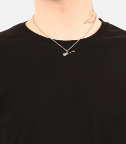 Amor Ketting met hanger voor dames en heren, unisex, 925 sterling zilver | gitaar silver New