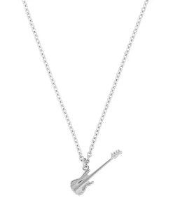 Amor Ketting met hanger voor dames en heren, unisex, 925 sterling zilver | gitaar silver New