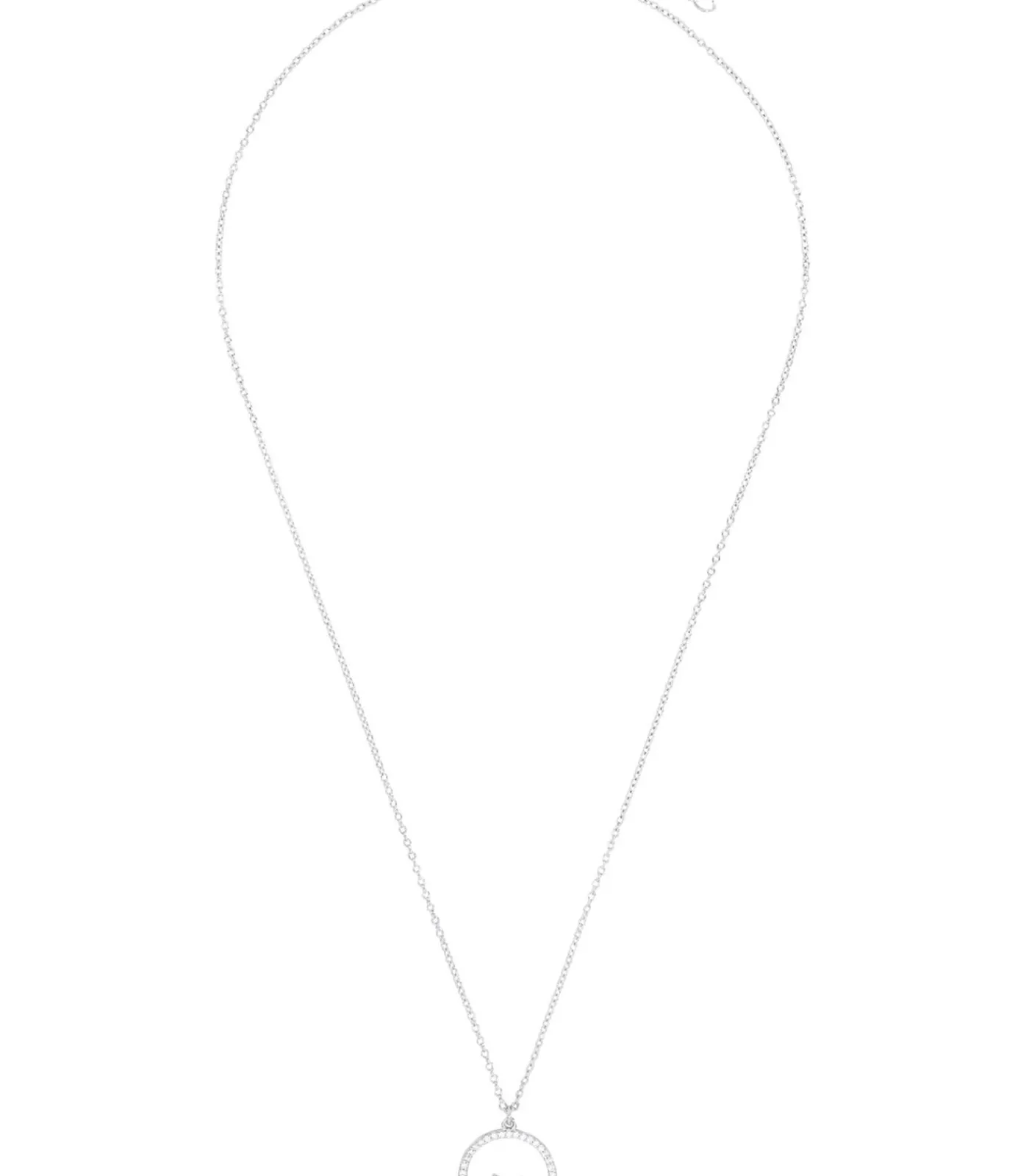 Amor Ketting met hanger voor dames, 925 Sterling zilver, zirkonia synth. | vogel silver Clearance