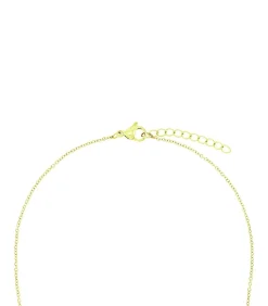 Amor Ketting met hanger voor dames, roestvrij staal, glaskraal | hartje gold Discount