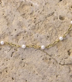 Amor Ketting met hanger voor dames, roestvrij staal, glaskraal | hartje gold Discount