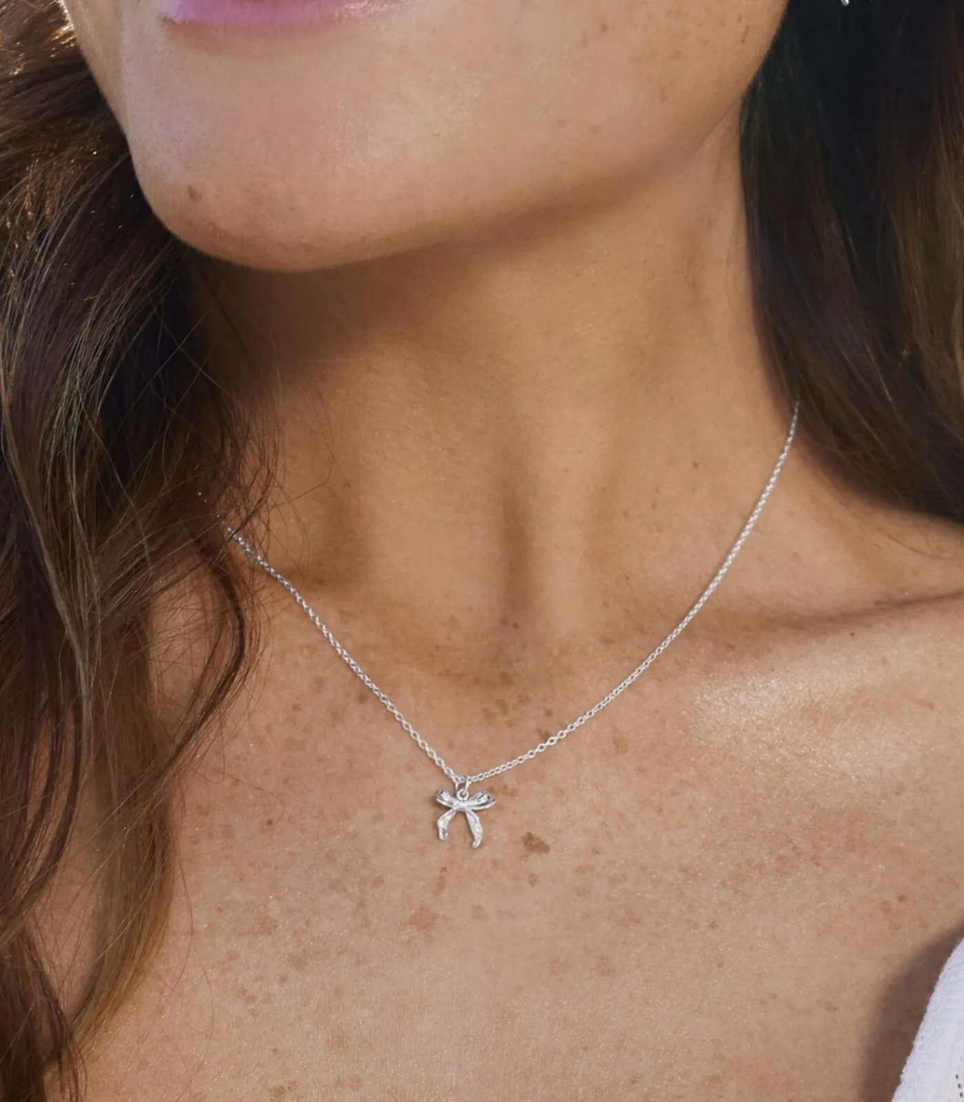 NOELANI Ketting met hanger voor dames, 925 Sterling zilver | strik silver Outlet