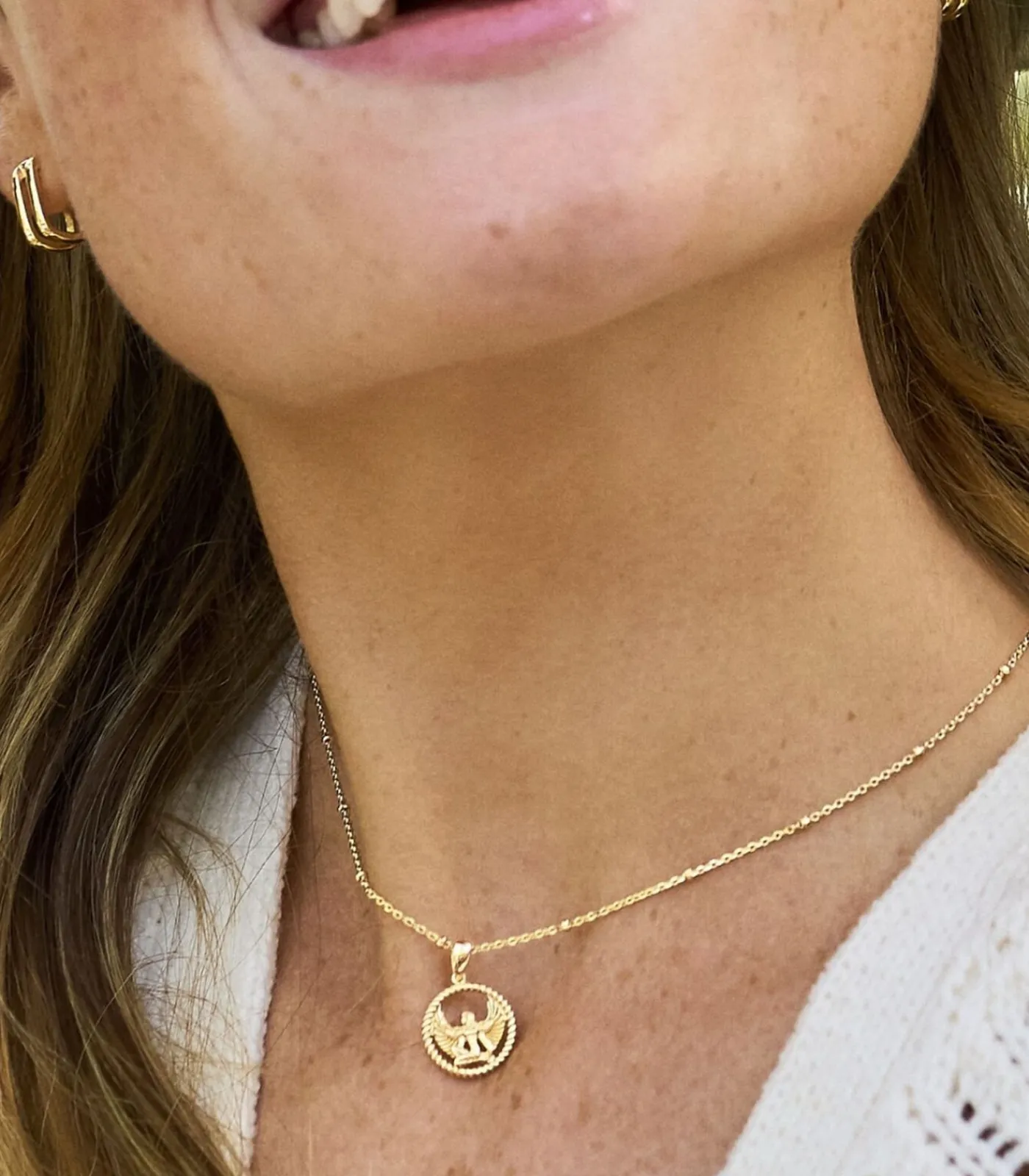 NOELANI Ketting met hanger voor dames, 925 Sterling zilver gold Hot