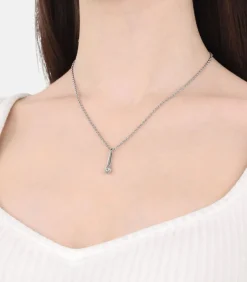 Amor Ketting met hanger voor mannen en vrouwen, unisex, 925 Sterling zilver | Microfoon silver Best