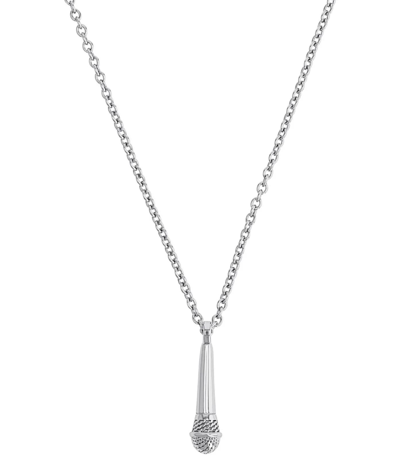Amor Ketting met hanger voor mannen en vrouwen, unisex, 925 Sterling zilver | Microfoon silver Best