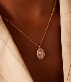 Lucardi Ketting Staal pink Clearance