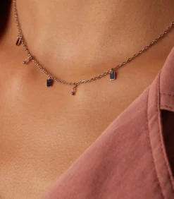 Lucardi Ketting Staal 45 cm pink/silver Clearance