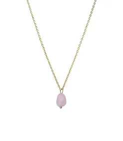 Lucardi Ketting Staal 45 cm gold/pink New