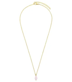 Lucardi Ketting Staal 45 cm gold/pink New