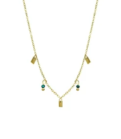 Lucardi Ketting Staal 45 cm blue/gold Online