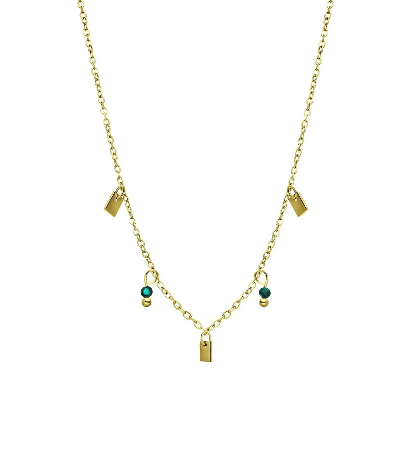 Lucardi Ketting Staal 45 cm blue/gold Online
