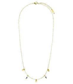 Lucardi Ketting Staal 45 cm blue/gold Online