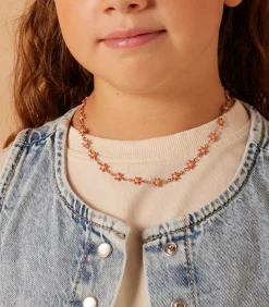 Lucardi Ketting Staal 40 cm pink Hot