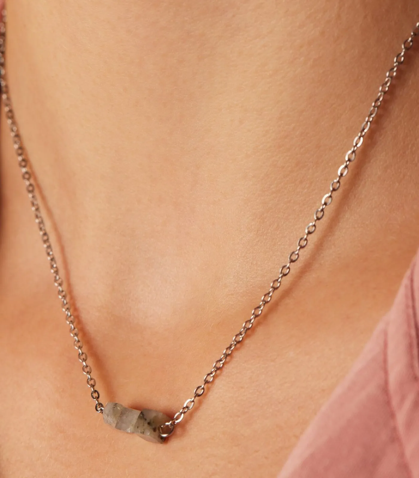 Lucardi Ketting Staal 45 cm silver Discount