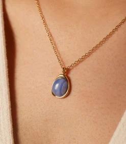 Lucardi Ketting Staal 47 cm - Goudkleurig blue Hot