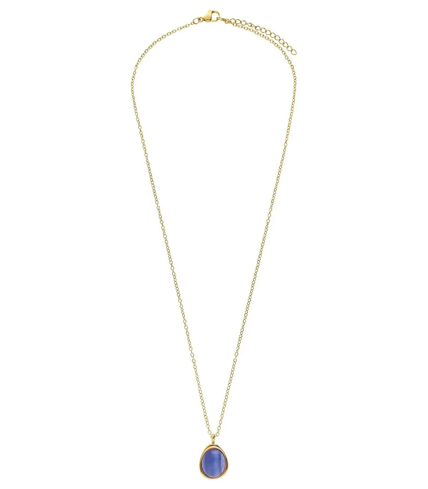 Lucardi Ketting Staal 47 cm - Goudkleurig blue Hot