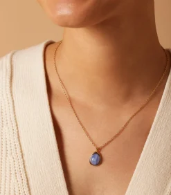 Lucardi Ketting Staal 47 cm - Goudkleurig blue Hot
