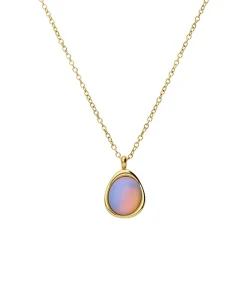 Lucardi Ketting Staal 47 cm - Goudkleurig offWhite