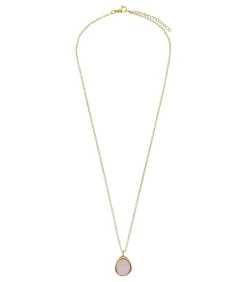 Lucardi Ketting Staal 47 cm - Goudkleurig pink Hot