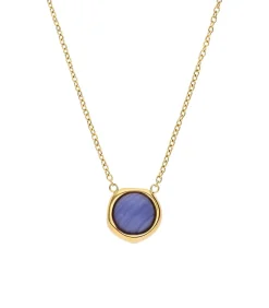 Lucardi Ketting Staal 47 cm - Goudkleurig blue