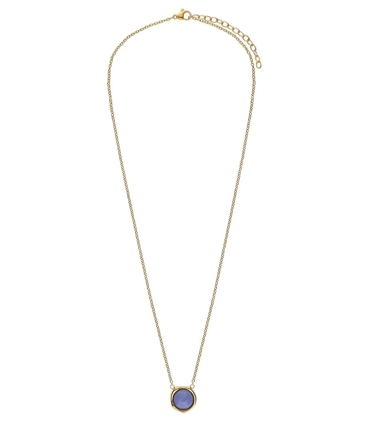 Lucardi Ketting Staal 47 cm - Goudkleurig blue