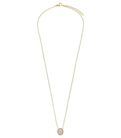 Lucardi Ketting Staal 47 cm - Goudkleurig pink Sale