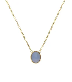 Lucardi Ketting Staal 47 cm - Goudkleurig offWhite