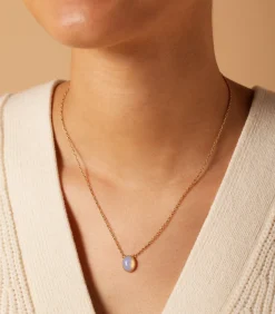 Lucardi Ketting Staal 47 cm - Goudkleurig offWhite