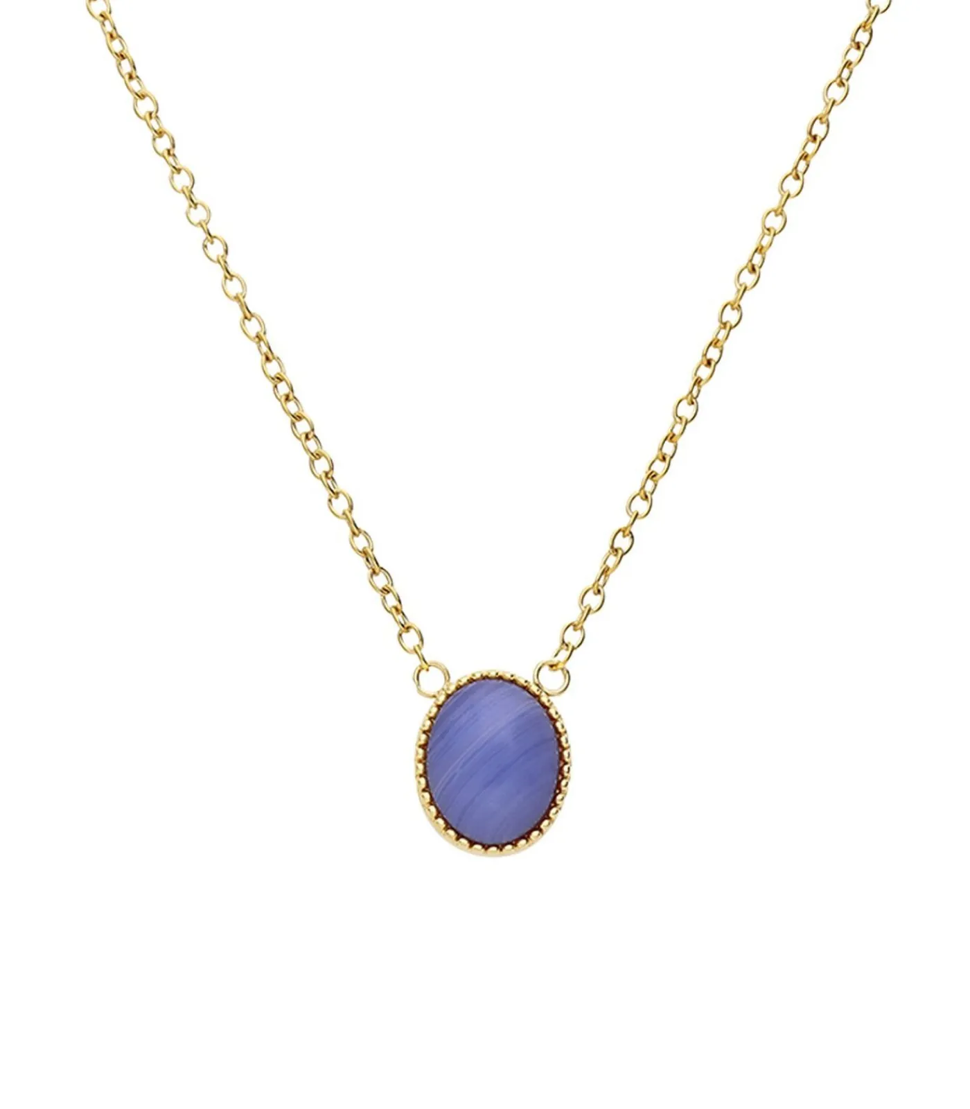 Lucardi Ketting Staal 47 cm - Goudkleurig blue New