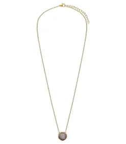 Lucardi Ketting Staal 47 cm - Goudkleurig pink Outlet