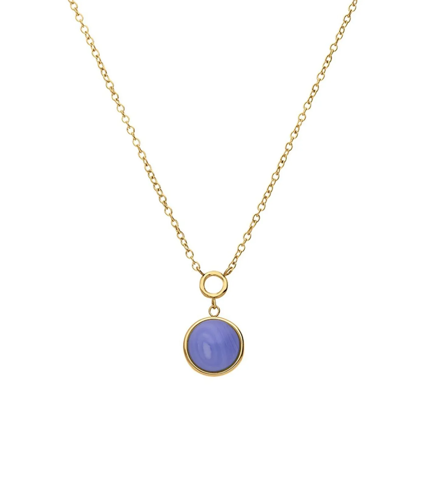 Lucardi Ketting Staal 47 cm - Goudkleurig blue Best