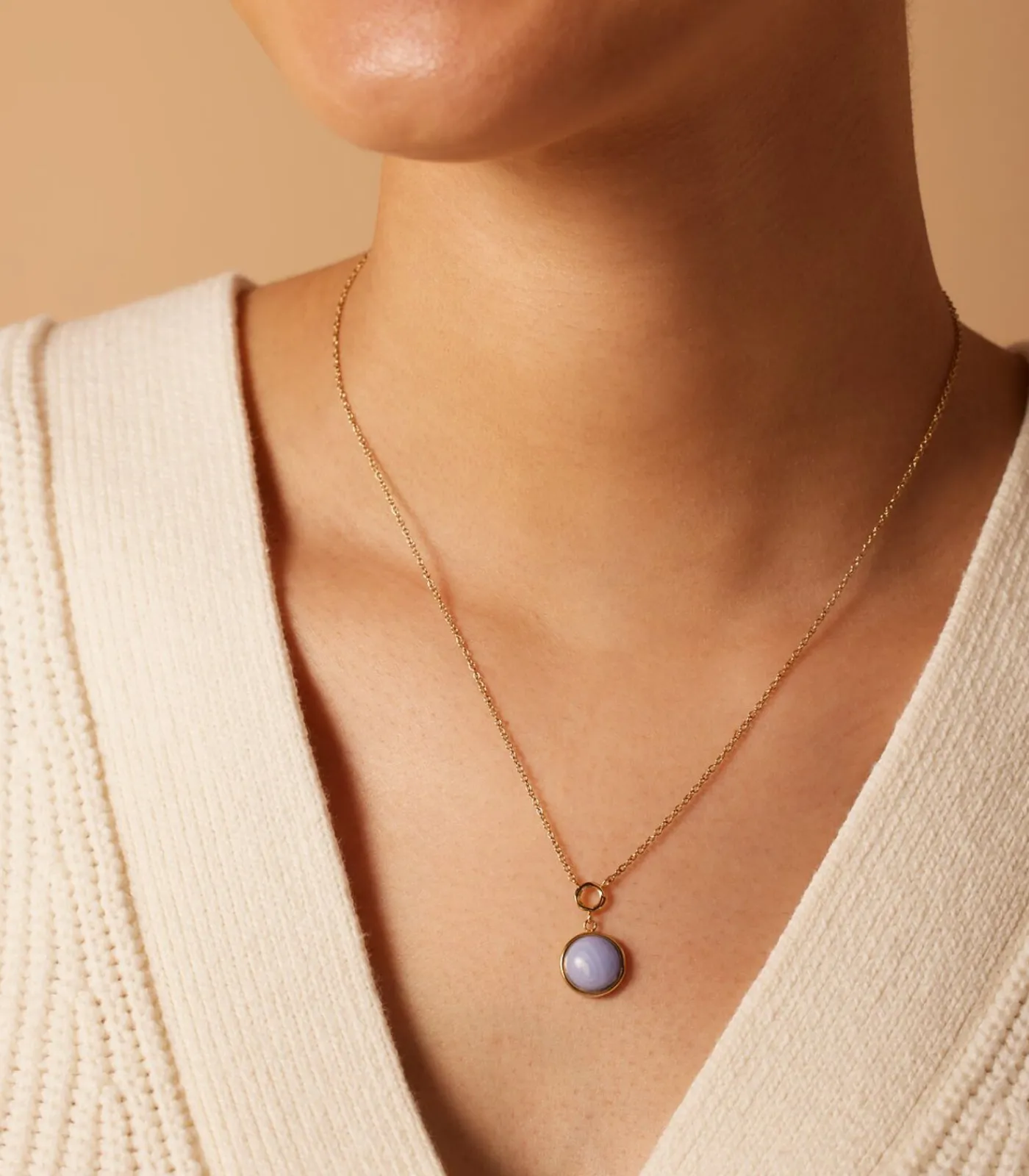 Lucardi Ketting Staal 47 cm - Goudkleurig blue Best