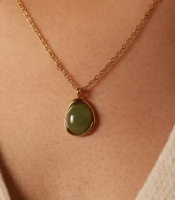 Lucardi Ketting Staal 47 cm - Goudkleurig green Clearance