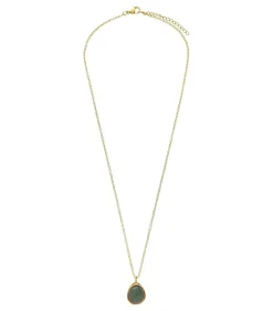Lucardi Ketting Staal 47 cm - Goudkleurig green Clearance