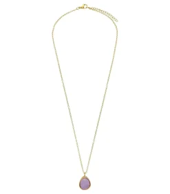 Lucardi Ketting Staal 47 cm - Goudkleurig purple Sale
