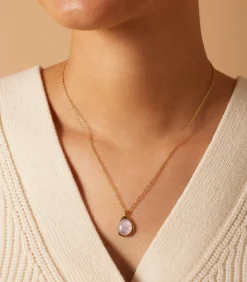 Lucardi Ketting Staal 47 cm - Goudkleurig purple Sale