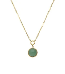 Lucardi Ketting Staal 47 cm - Goudkleurig green