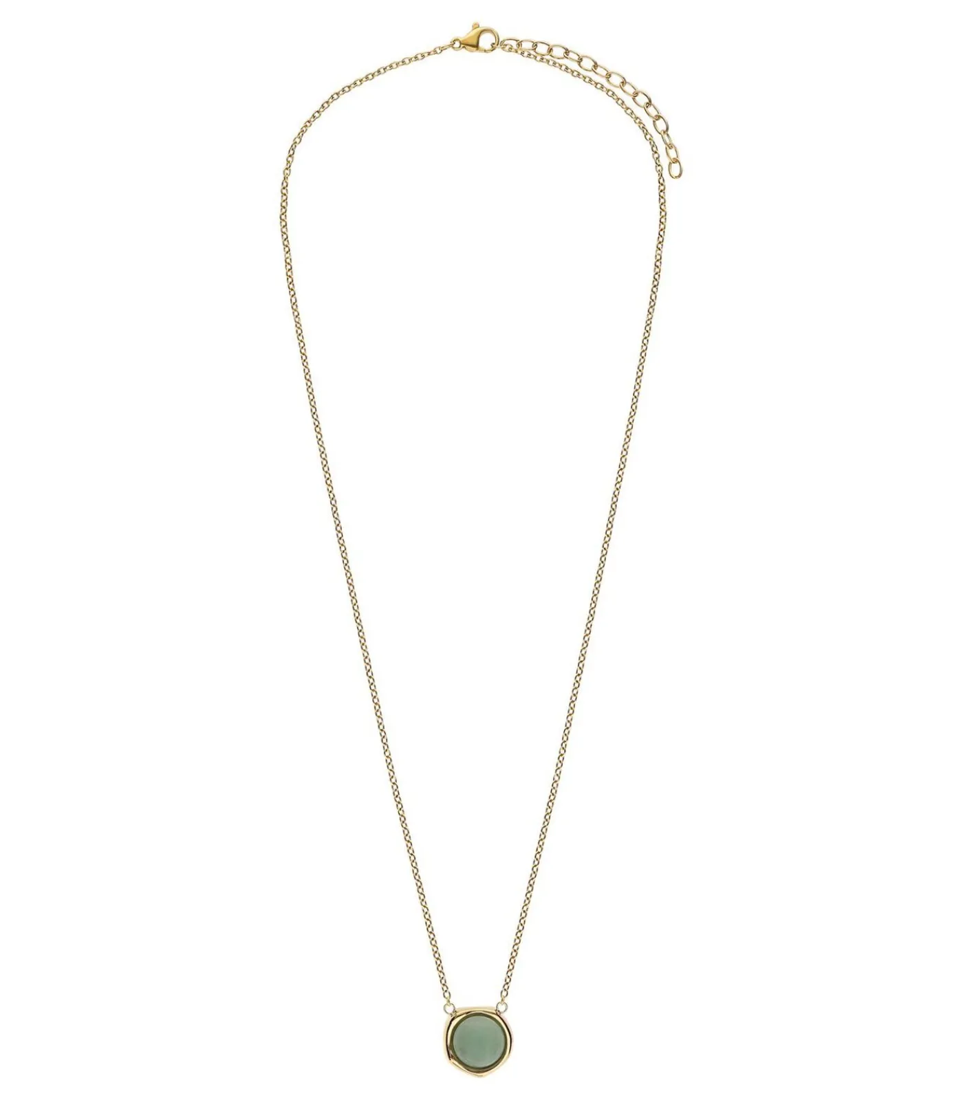 Lucardi Ketting Staal 47 cm - Goudkleurig green Hot