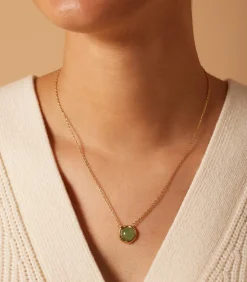 Lucardi Ketting Staal 47 cm - Goudkleurig green Hot