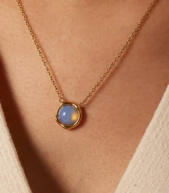 Lucardi Ketting Staal 47 cm - Goudkleurig offWhite Sale