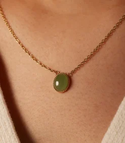 Lucardi Ketting Staal 47 cm - Goudkleurig green